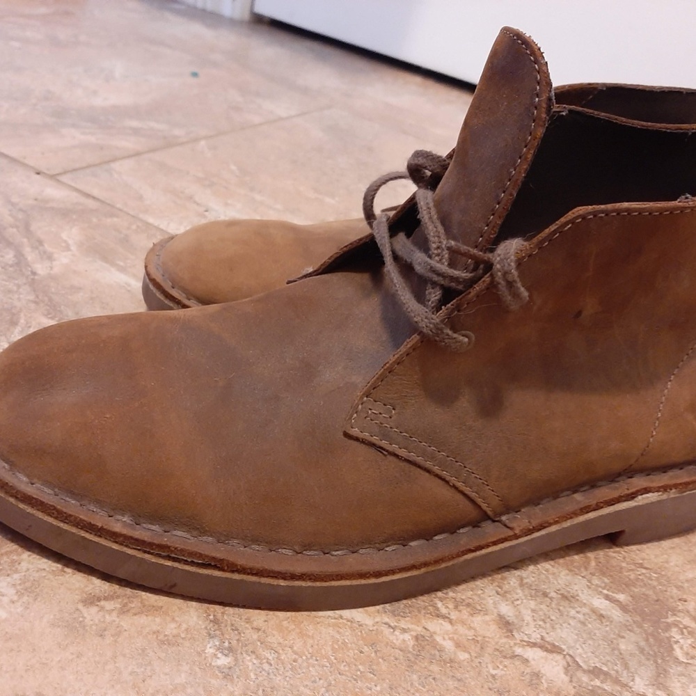 Clarks Desert Boots Size 10 Brown Leather Like New